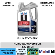 Mobil HIGH MILEAGE 75000+ 0W-20 Engine oil 4.73LITER (Full Synthetic)