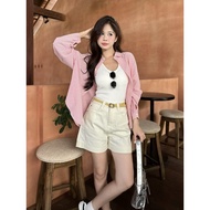 [TEARED STORE] jean shorts - plain - big belt - hybrid3