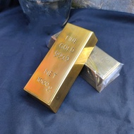 diecast fine gold 999.9 polished brass miniatur emas batangan