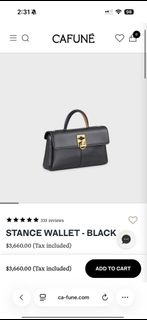 Cafune stance wallet bag black