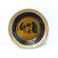 Australia Gold Toned 6 inches plate - 24K Gold Very Rare Collectable perfect condition kangaroo 24 K