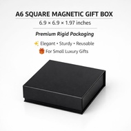 A6 Square Magnetic Gift Box 6.9 x 6.9 x 1.97 inches – Premium Rigid Packaging Box