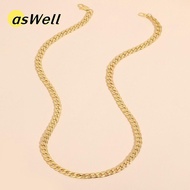 ASWELL Gold Plated Necklace, 18K Gold Metal 18K Gold Necklace, Fashionable Multiple Sizes Gold Plate