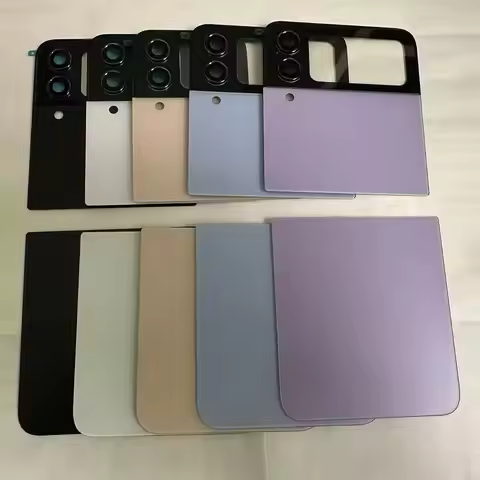 Top And Bottom For Z Flip 4 Back Battery Cover Housing Bezel Replacement Repair Parts For Samsung Ga