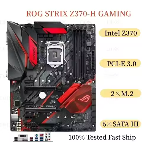 For ASUS ROG STRIX Z370-H GAMING Motherboard LGA 1151 64GB DDR4 ATX Mainboard 100% Tested Fast Ship