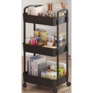 MURAH ! HANA TROLLEY 3 SUSUN / RAK TROLI DORONG BAHAN PLASTIK / RAK SUSUN / RAK RODA / RAK DAPUR / R