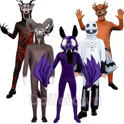 99 Nights In The Forest Costume Kids Deer Owl Goat Reindeer Bat Cosplay Jumpsuit Fnaf Carnival Party