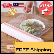 [Local Seller] Cling Film Cutter Box Plastic Food Dish Wrap Foil Sliding Cut Machine Pemotong Pembal