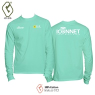 kaos distro pln icon plus iconnet longsleeve / baju pln icon plus iconnet panjang