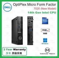 Dell - OptiPlex 7020 Micro Intel 14代 i7 16GB 512GB SSD 迷你桌上型 電腦