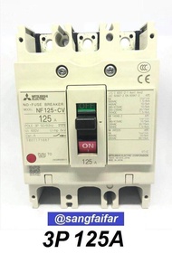 MITSUBISHI MCCB เบรคเกอร์ สวิตส์ตัดตอนอัติโนมัติ มิตซู No Fuse Breaker NF125CV 3P 80A 100A 125A รุ่น NF125-CV ของแท้ 100%