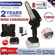 🔥🔥CHRIS 6 inch Cordless Chainsaw Electric Single Hand Saw Woodworking Wireless Logging Saw Rechargeable 电锯