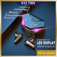 X15 Tws Bluetooth Headphones Waterproof Wireless Hifi Stereo Gaming Headphones With Mic