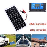 20W 20Watt 12V 415MA Solar Panel With 10A 20A 30A 50A 60A 100A Solar controller regulator Mini Solar