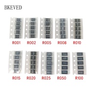 50PCS Alloy resistance 2512 SMD Resistor Samples kit10 kindsX5pcs=50pcs R001 R002 R005 R008 R010 R01