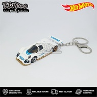 GANTUNGAN HOT WHEELS MAZDA 787B WHITE KEYCHAIN - SHRIMP HOOK - SHRIMP HOOK - KEYRING - KEYCHAIN - CU