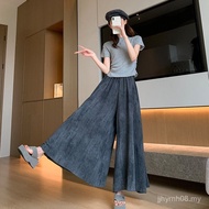 Skirt Seluar Yamamoto Tie-Dye Hitam Musim Panas Baru Sukan Kasual Mewah Tinggi Seluar Kaki Lebar Sem