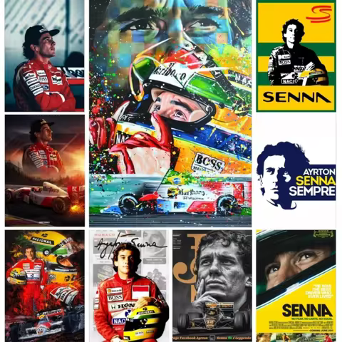 Oil Painting By Numbers F1 Ayrton Tacing Driver S-Senn DIY Number Drawing Canvas Pictures By Numbers