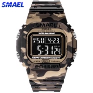 SMAEL 1801 Digital Watch Men Sports Watches LED Military Army Camouflage Wrist Watch For Boy Waterproof Top Brand Student Stopwatch