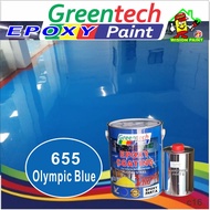655 1L Epoxy paint ( GREENTECH EPOXY ) Cat Lantai / TILES Floor Coating PROTECTIVE WATERPROOF  ( 1 LITER )