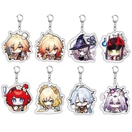 Game Honkai Star Rai Mydei Tribios Mydeimos Herta Rappa Cute Acrylic Pendant Figure Keychain Keyring