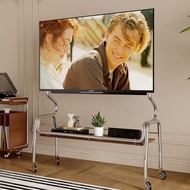 [48H Shipping] Stainless steel TV floor stand, movable vertical cart with wheels for home use in bed