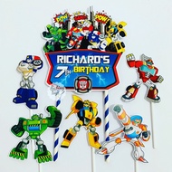 Transformer Rescue Bots Cake Topper Birthday Cake Decoration/