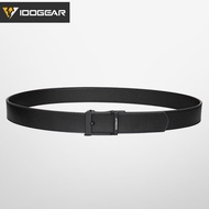 IDOGEAR Tactical 1.5" Leather Belt with Metal Ratchet Buckle Hole-free Cuttable Design Business Tact