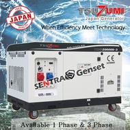 Silent Generator 20kva 3 Phase. Tsuzumi TDG 20000 S-3 Japan Generator