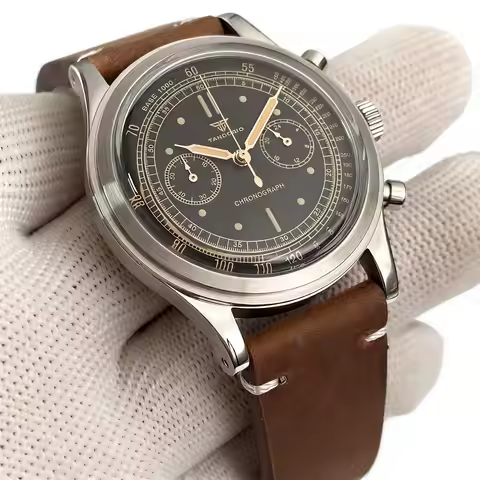Classic Chronograph Miyota OS20 Quartz Movement Tandorio 38mm Domed Glass Multi-functional Men Sport