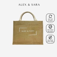 Túi cói in thương hiệu Alex & Sara phiên bản giới hạn Limited Edition.
