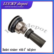 ❏ ▦ ⭕ KITCHEN SINK BASKET STRAINER W/ 4" TAIL PIECE ECQ