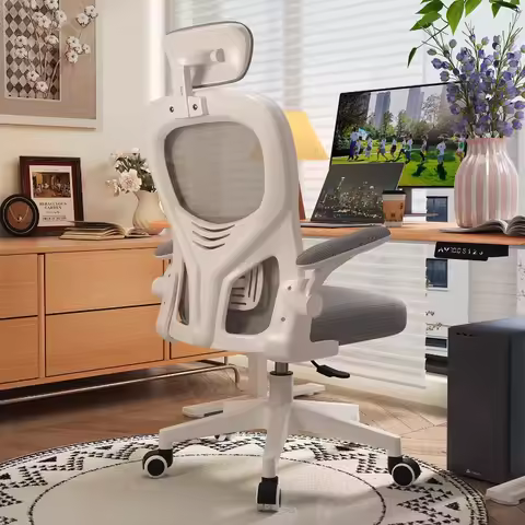 Comhoma Office Chair Ergonomic Desk Chair with Flip-Up Armrests, Executive DeskChair Comfy Modern No