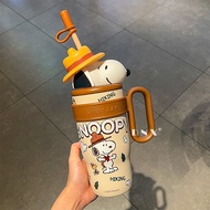 Snoopy new doll thermos cup Creative Ice Bully cup Portable handle outdoor sports water cup male and