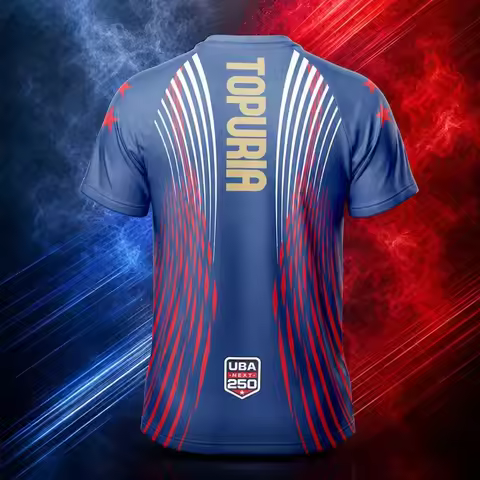 New Ilia Topuria MMA Freedom 250 Authentic Fight Night Walkout Jersey Kids Adult Oversized Breathabl