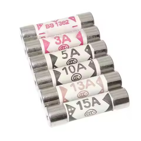 10Pcs BS1362 British Plug Fuse 3A 5A 10A 13A 6X25 Ceramic Tube Fuse British Domestic House Hold Main