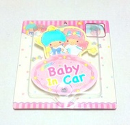 New Little Twin Stars Baby in Car 汽車玻璃吸盤指示牌 警示 牌 汽車玻璃貼 汽車用品 SANRIO