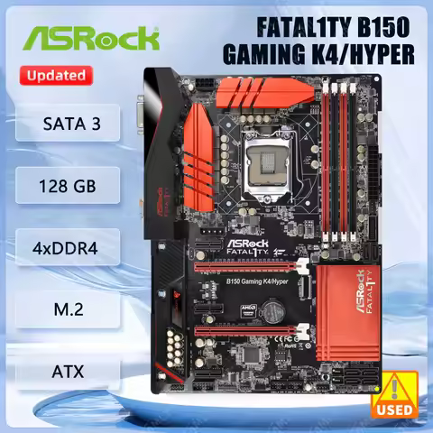 ASRock B150 GAMING K4/HYPER Motherboard Intel B150 LGA 1151 DDR4 64GB support i5-7500 i3-7300 i3-630
