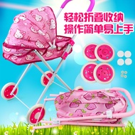 Children Trolley Play House Girl Toys Baby Girl Shopping Cart Trolley with Doll 34-5 Years Old Baby