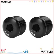 WTTLE 2PCS Cycle Pedal Dust Cover, Aluminum Alloy Lightweight Cycle Pedal Dust Cap, Durable 9mm M14 