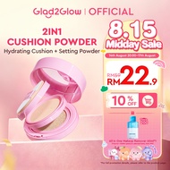 Glad2Glow Perfect Pair Cushion Powder Foundation Hydrating Cushion+Powder Matte High Coverage Oil Co