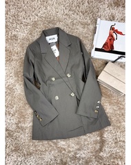 [XÃ KHO] Áo khoác vest blazer nữ hàn quốc kẻ ô