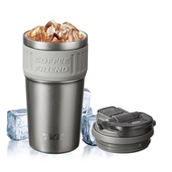 TKK แก้วน้ำเก็บความร้อนความเย็น 600ml สแตนเลสเคลือบเซรามิค สุญญากาศ มีหลอดดูด สำหรับกาแฟ น้ำชา