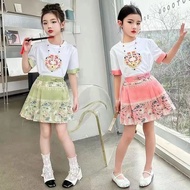 Girls Pony Skirt Children Hanfu Summer New Style Chinese Style Princess Dress Super Fairy Skirt Retr
