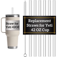 Penyedut Minuman Gantian untuk YETI 42oz, 6 Pek Penyedut Panjang 10.6" untuk YETI Rambler 42oz Tumbl