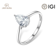 1 กรัม แหวนเพชร (LAB-Grown Diamond Ring) “เพชรปลูก คือ เพชรแท้”,แหวนเพชรเดี่ยวตัดรูปหินน้ำตก (มีใบรั