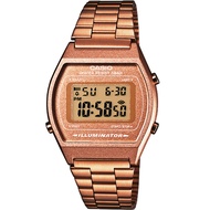 Casio Pink Gold นาฬิกาข้อมือผู้หญิง สีพิ้งค์โกลด์ สายสแตนเลส รุ่น B640WC-5A ของแท้ประกันศูนย์ CMG