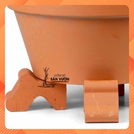 Set of 3 Small Size Terracotta Pot Feet - Terracotta Pot Feet - Garden Ceramics - GSSV
