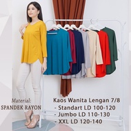 Women's T-Shirt 7/8 BIG Size | Oversized 7 Sleeve T-Shirt/8 | Jumbo Long Sleeve T-Shirt | Women's 7 