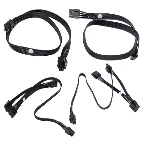 CPU GPU 8pin 6pin To 3port SATA IDE Molex PCI-E Power Supply Cable Replacement for EVGA 500BQ,600BQ,